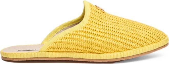 Casadei Luxe Katoenmix Pantoffels Yellow Dames