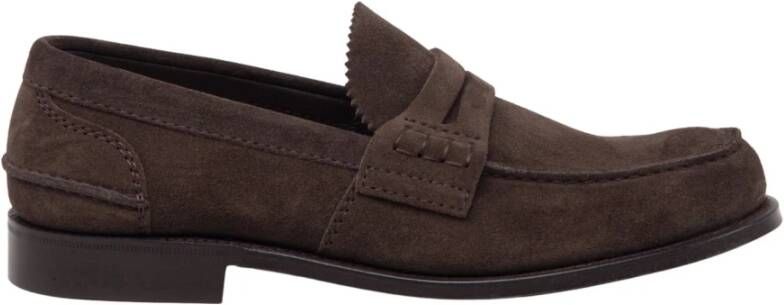Church's Suede Penny Loafer Brown Heren