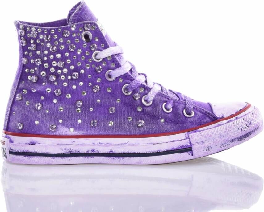 Converse Handgemaakte Paarse Sneakers voor Vrouwen Purple Dames
