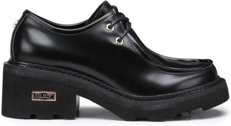 Cult Zwarte platte schoenen met platformzool Black Dames