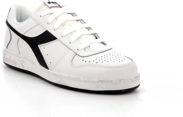 Diadora Vintage-geïnspireerde Leren Sneakers White