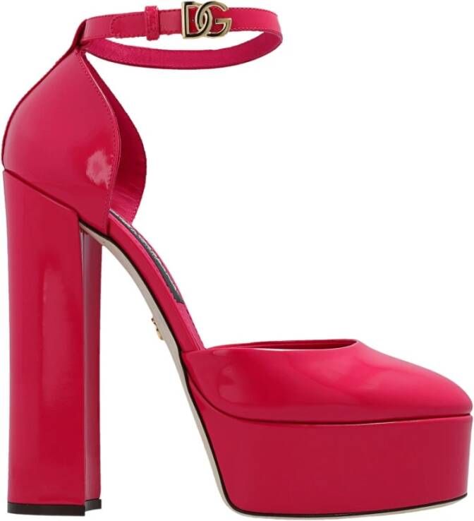 Dolce & Gabbana Donkerroze Platform Pumps Pink Dames