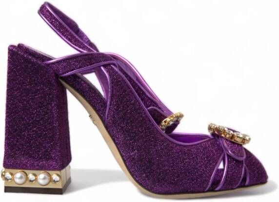 Dolce & Gabbana High Heel Sandals Purple Dames