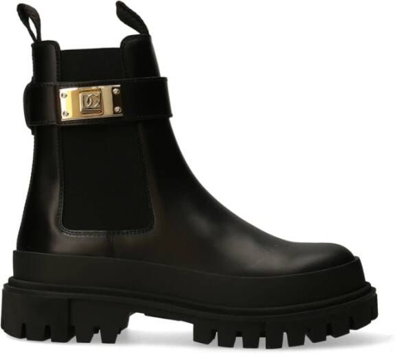 Dolce&Gabbana Boots & laarzen Boot With Logo Plaque in zwart