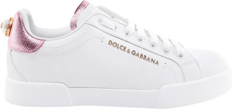 Dolce & Gabbana Sneaker S Italiaanse Leren Veterschoenen White Dames