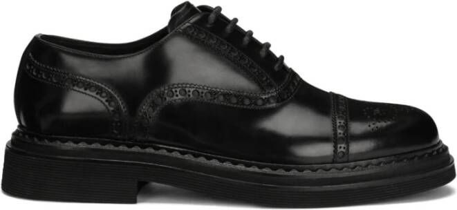 Dolce & Gabbana Zwarte platte schoenen Elegant stijl Black Heren