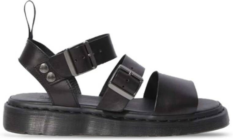 Dr Martens Gryphon sandals in brando leather with straps Dr. Martens Zwart