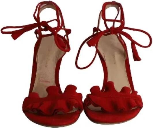 Gianvito Rossi Pre-owned Leather sandals Red Dames