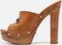 Gucci Vintage Pre-owned Leather sandals Brown Dames - Thumbnail 2