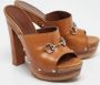 Gucci Vintage Pre-owned Leather sandals Brown Dames - Thumbnail 4