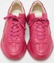 Gucci Vintage Pre-owned Leather sneakers Pink Heren - Thumbnail 3