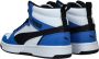 Puma Rebound V6 Mid sneakers wit zwart kobaltblauw Imitatieleer 35.5 - Thumbnail 8