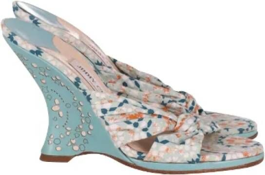 Jimmy Choo Pre-owned Cotton heels Multicolor Dames