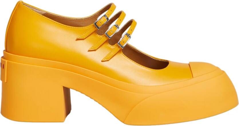 Marni Gespband Platform Sneakers Orange Dames