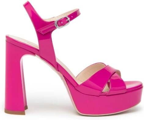 Nerogiardini Patent Sandaal in Fuchsia Kleur Pink Dames