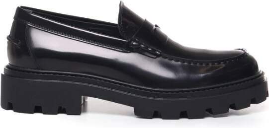 TOD'S Zwarte Leren Loafer Sneakers Black Heren
