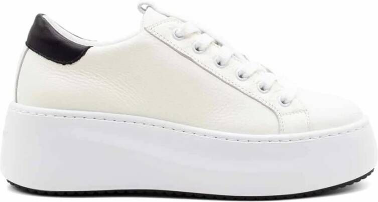 Vic Matié Witte Zwarte Wave Sneakers White Dames