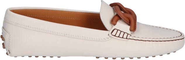 Tod's Gommino Leather Loafer Mousse White Instapschoenen
