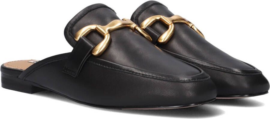 Bibi Lou Zwarte Leren Loafers met Gouden Detail Black Dames