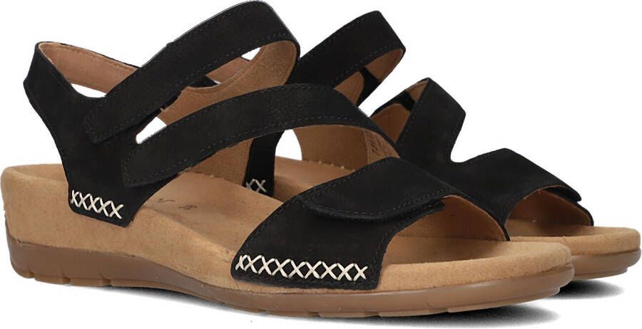Gabor Stijlvolle dames sandaal van nubuck Black Dames