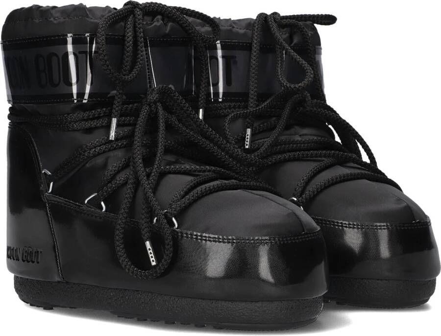 Moon boot Zwarte Slip-On Laarzen met Tubulaire Veters Black Dames