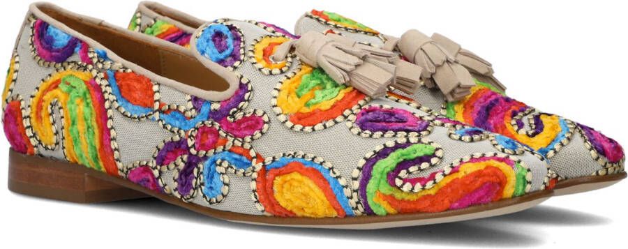 Pedro Miralles Kleurrijke Loafer met Velvet Accenten Multicolor Dames