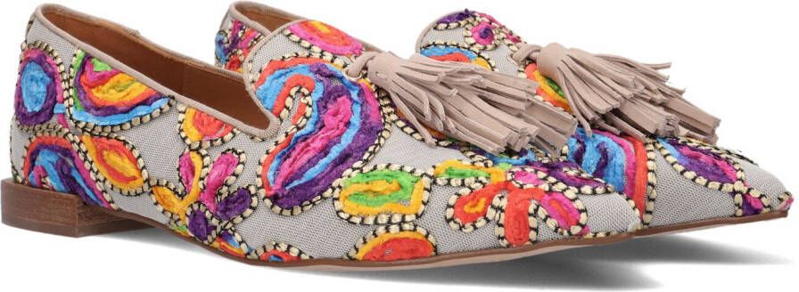 Pedro Miralles Kleurrijke Mesh Loafer met Tassels Multicolor Dames