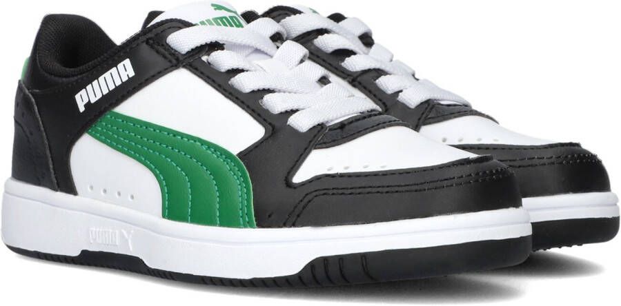 Puma Rebound JOY sneakers zwart wit groen Jongens Meisjes Imitatieleer 29