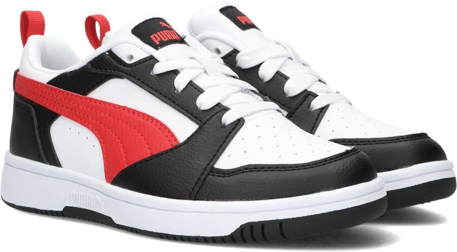 Puma Rebound V6 Lo sneakers wit rood zwart Imitatieleer 33