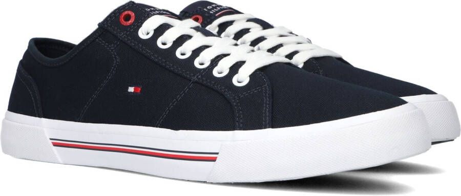 Tommy Jeans Blauwe Canvas Sneakers Core Corporate Black Dames