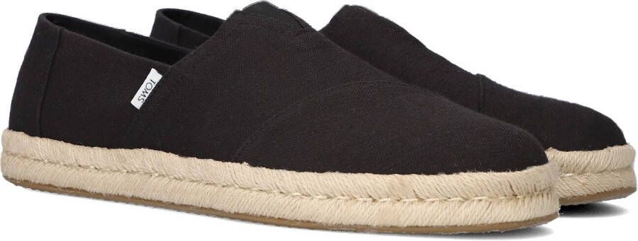 Toms Schoenen Zwart Alpargata rope 2.0 loafers zwart