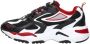 Fila CR-CW02 RAY TRACER sneakers zwart wit rood Jongens Mesh 35 - Thumbnail 4