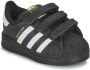 Adidas Originals Superstar CF1 Kinderschoenen Kinder Sneakers met klittenband Zwart EF4843 - Thumbnail 5