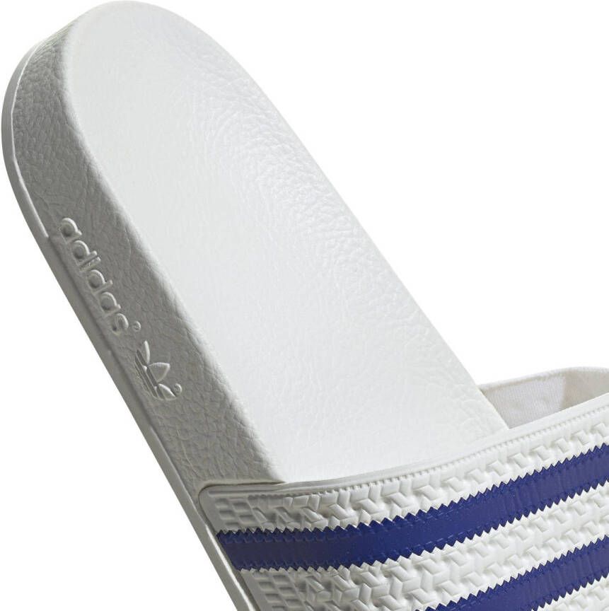 adidas Originals badslippers wit blauw