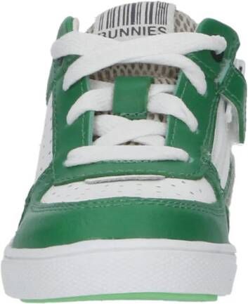 BunniesJR Loran Louw leren sneakers groen wit