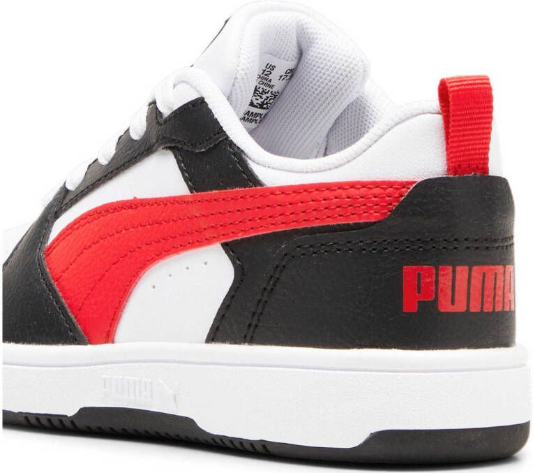 Puma Rebound V6 Lo sneakers wit rood zwart