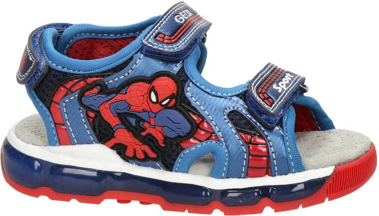 Geox Android Boy Spiderman leren sandalen blauw rood