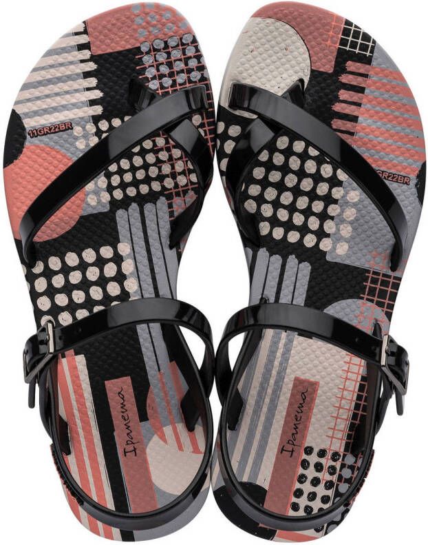 Ipanema Fashion Sandal sandalen zwart roze Meisjes Rubber Meerkleurig 25 26