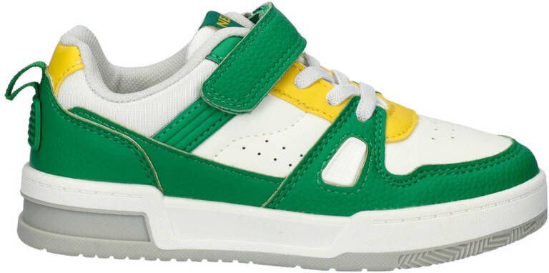 Nelson Kids sneakers groen wit geel Jongens Imitatieleer Meerkleurig 34