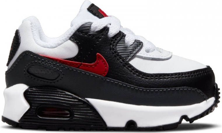 Nike Air Max 90 Leather Baby's White Iron Grey Black University Red Kind White Iron Grey Black University Red