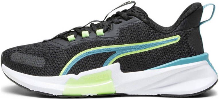 Puma PWRFrame fitness schoenen zwart blauw groen