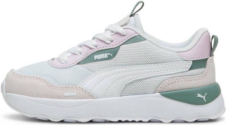 Puma Runtamed Platform sneakers aqua wit lila mintgroen Blauw Jongens Meisjes Mesh 32