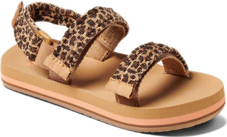 Reef Little Ahi Convertible sandalen met panterprint zwart beige Meisjes Textiel 24
