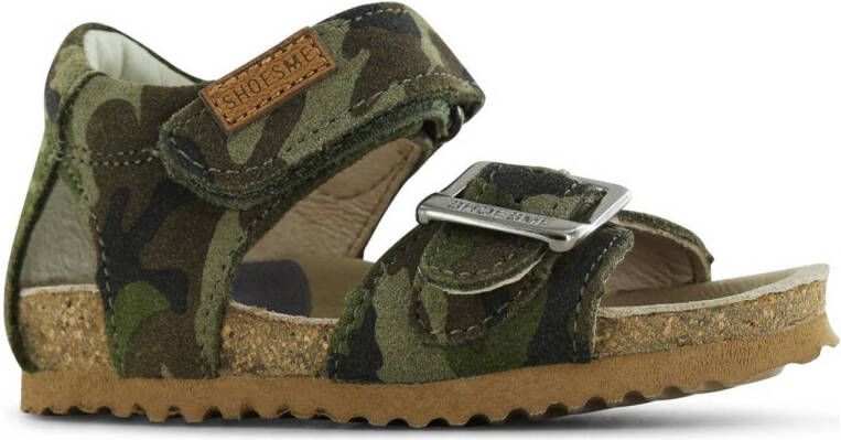 Shoesme leren sandalen met camouflage print groen Leer Camouflage 32