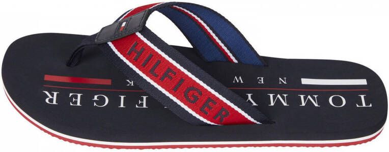 Tommy Hilfiger teenslippers donkerblauw rood