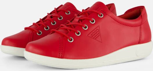 ECCO Soft 2.0 Sneakers rood Leer Dames