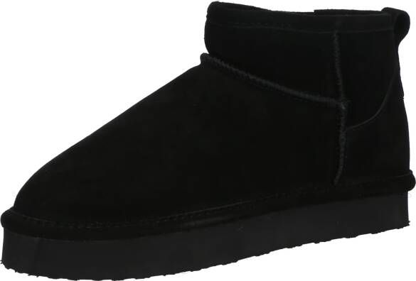 Bianco Dames Enkellaars Biasnow Flatform Suede Black ZWART