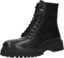 Blauer Zwarte Leren Sneakers Flynn Mannen Black Heren - Thumbnail 2