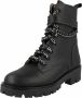 Braqeez 422788 589 Meisjes Biker Boots Zwart Leer Veters - Thumbnail 3