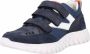 Braqeez 422431-129 Jongens Lage Sneakers Blauw Nubuck Klittenband - Thumbnail 3